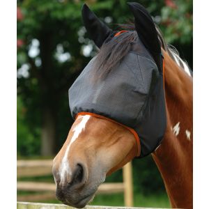 Equilibrium Field Relief Midi Fly Mask with Ears - Black/Orange